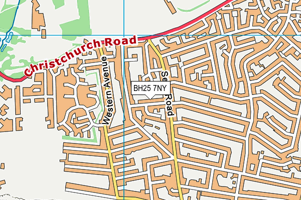 BH25 7NY map - OS VectorMap District (Ordnance Survey)