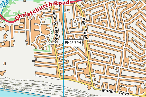 BH25 7PH map - OS VectorMap District (Ordnance Survey)