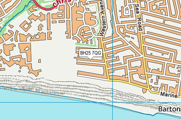 BH25 7QG map - OS VectorMap District (Ordnance Survey)