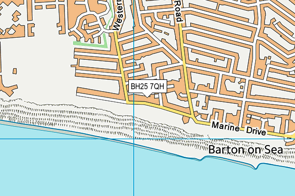 BH25 7QH map - OS VectorMap District (Ordnance Survey)
