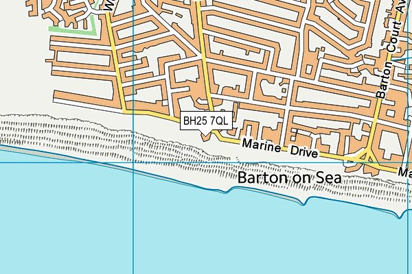 BH25 7QL map - OS VectorMap District (Ordnance Survey)