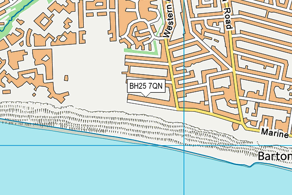 BH25 7QN map - OS VectorMap District (Ordnance Survey)