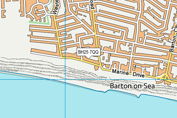 BH25 7QQ map - OS VectorMap District (Ordnance Survey)