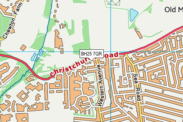 BH25 7QR map - OS VectorMap District (Ordnance Survey)