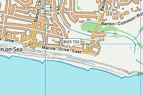 BH25 7QX map - OS VectorMap District (Ordnance Survey)