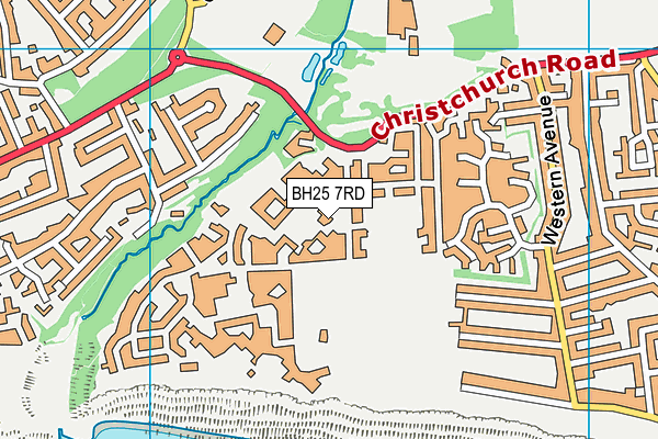 BH25 7RD map - OS VectorMap District (Ordnance Survey)