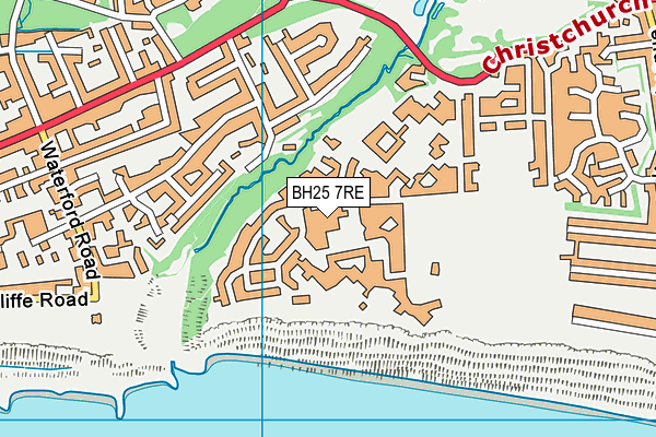 BH25 7RE map - OS VectorMap District (Ordnance Survey)