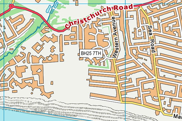 BH25 7TH map - OS VectorMap District (Ordnance Survey)