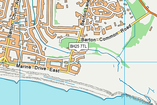 BH25 7TL map - OS VectorMap District (Ordnance Survey)