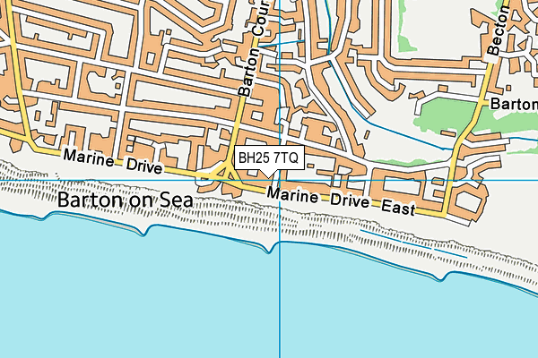 BH25 7TQ map - OS VectorMap District (Ordnance Survey)