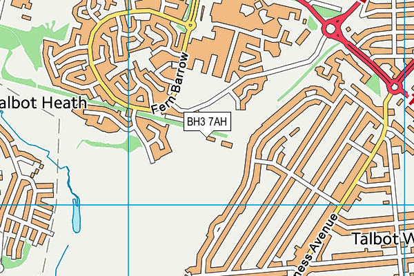 BH3 7AH map - OS VectorMap District (Ordnance Survey)