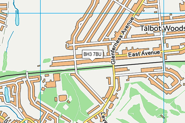 BH3 7BU map - OS VectorMap District (Ordnance Survey)