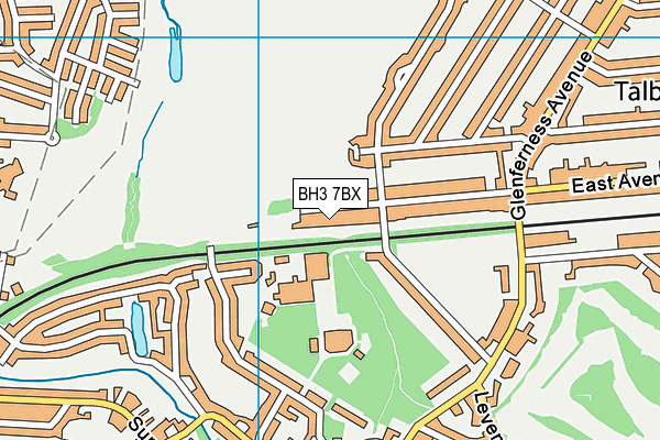 BH3 7BX map - OS VectorMap District (Ordnance Survey)