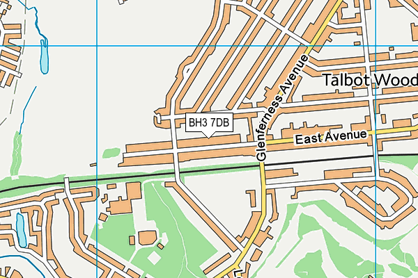 BH3 7DB map - OS VectorMap District (Ordnance Survey)
