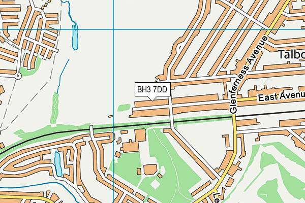 BH3 7DD map - OS VectorMap District (Ordnance Survey)