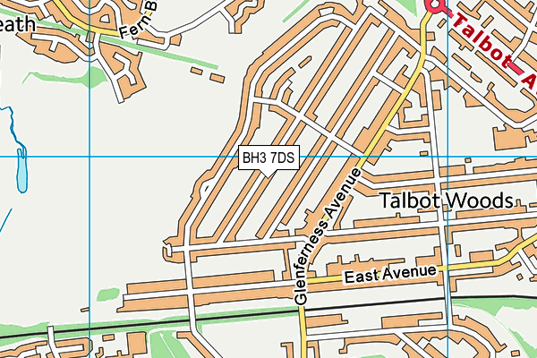 BH3 7DS map - OS VectorMap District (Ordnance Survey)