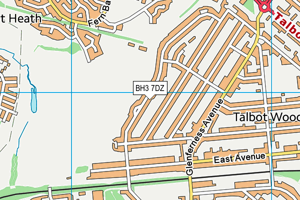 BH3 7DZ map - OS VectorMap District (Ordnance Survey)