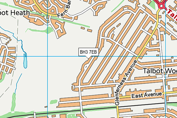 BH3 7EB map - OS VectorMap District (Ordnance Survey)