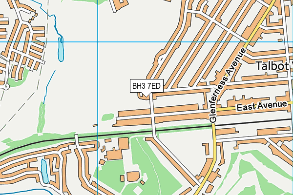 BH3 7ED map - OS VectorMap District (Ordnance Survey)