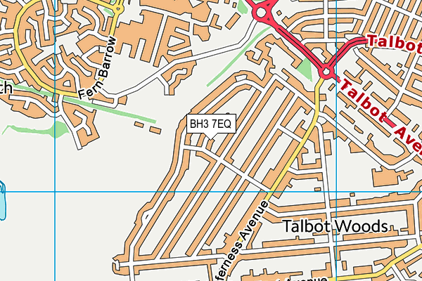 BH3 7EQ map - OS VectorMap District (Ordnance Survey)
