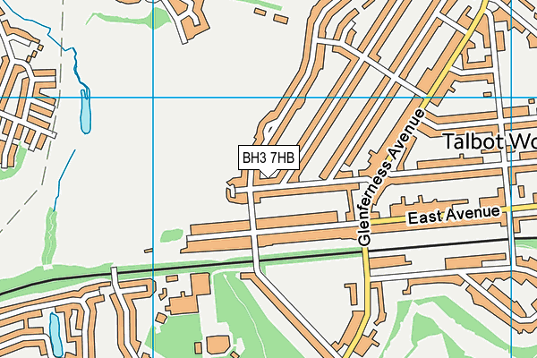 BH3 7HB map - OS VectorMap District (Ordnance Survey)