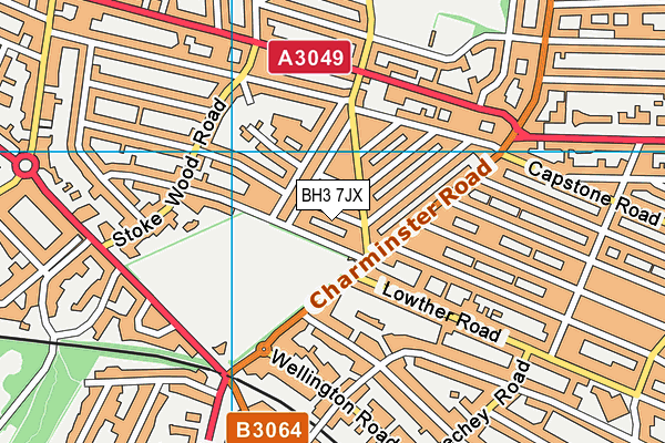 BH3 7JX map - OS VectorMap District (Ordnance Survey)