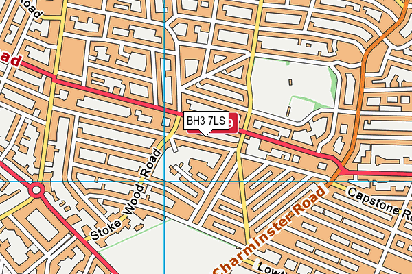 BH3 7LS map - OS VectorMap District (Ordnance Survey)