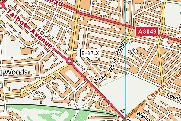 BH3 7LX map - OS VectorMap District (Ordnance Survey)