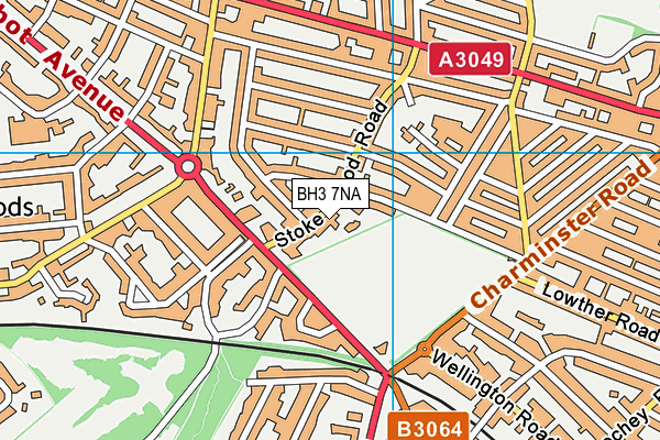 St Martin's School map (BH3 7NA) - OS VectorMap District (Ordnance Survey)