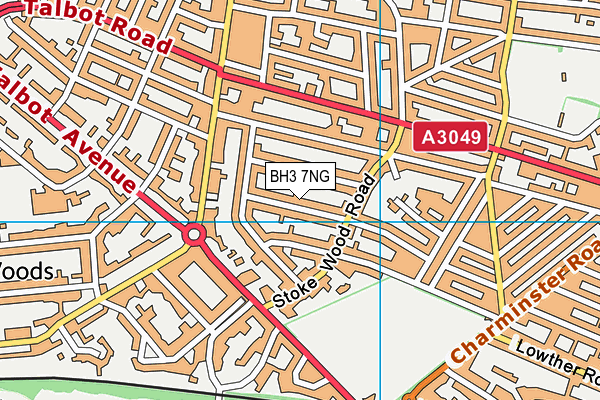 BH3 7NG map - OS VectorMap District (Ordnance Survey)