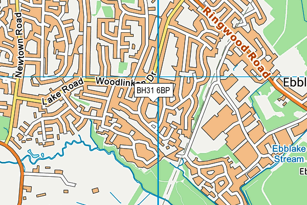 BH31 6BP map - OS VectorMap District (Ordnance Survey)