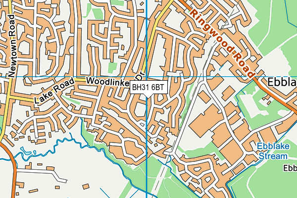 BH31 6BT map - OS VectorMap District (Ordnance Survey)