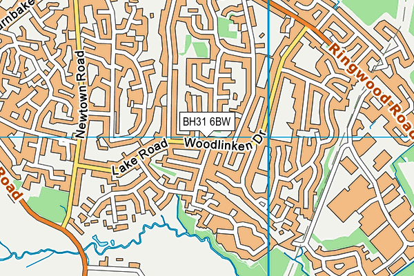 BH31 6BW map - OS VectorMap District (Ordnance Survey)