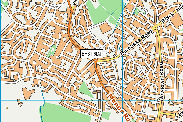 BH31 6DJ map - OS VectorMap District (Ordnance Survey)