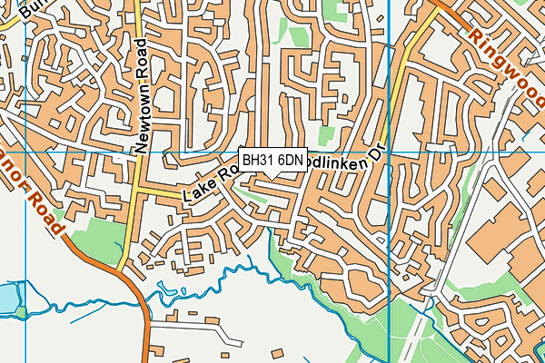 BH31 6DN map - OS VectorMap District (Ordnance Survey)