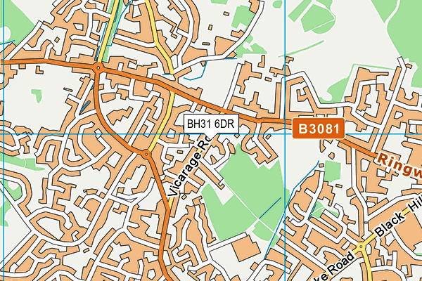 BH31 6DR map - OS VectorMap District (Ordnance Survey)