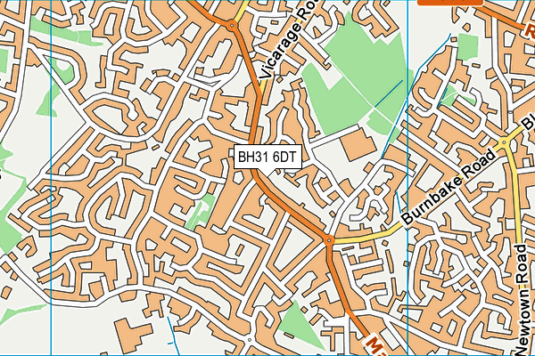BH31 6DT map - OS VectorMap District (Ordnance Survey)
