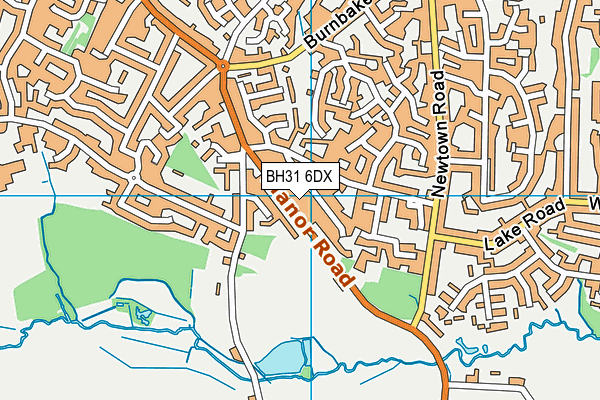 BH31 6DX map - OS VectorMap District (Ordnance Survey)