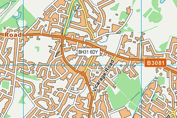 BH31 6DY map - OS VectorMap District (Ordnance Survey)