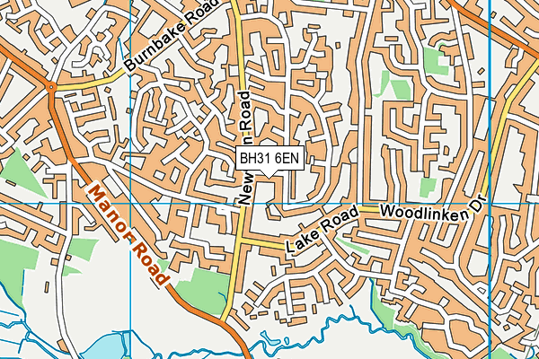 BH31 6EN map - OS VectorMap District (Ordnance Survey)
