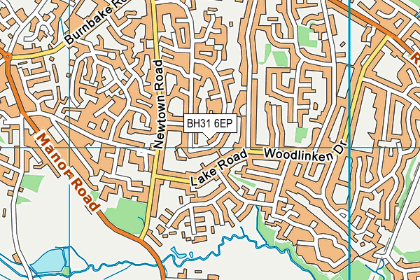 BH31 6EP map - OS VectorMap District (Ordnance Survey)