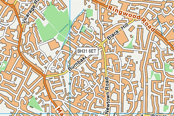 BH31 6ET map - OS VectorMap District (Ordnance Survey)