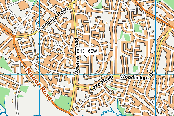 BH31 6EW map - OS VectorMap District (Ordnance Survey)