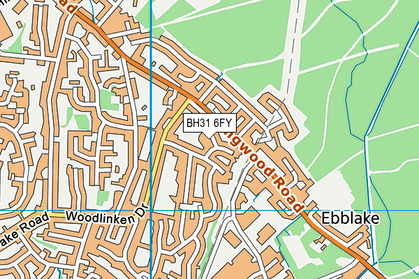 BH31 6FY map - OS VectorMap District (Ordnance Survey)