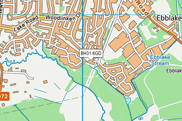 BH31 6GD map - OS VectorMap District (Ordnance Survey)