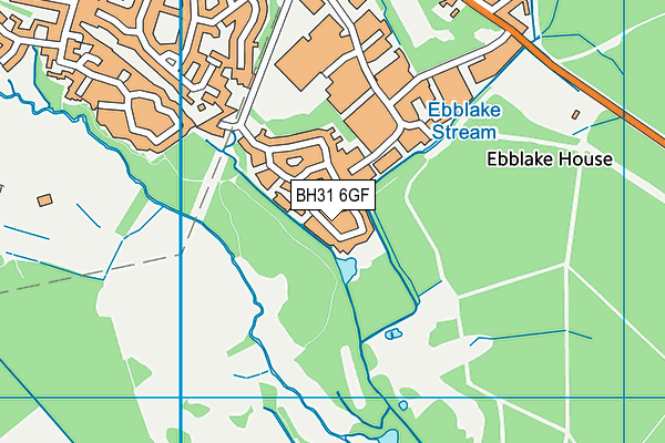 BH31 6GF map - OS VectorMap District (Ordnance Survey)