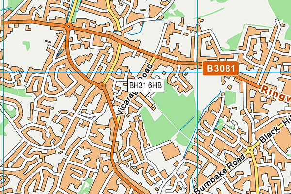 BH31 6HB map - OS VectorMap District (Ordnance Survey)