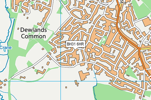 BH31 6HR map - OS VectorMap District (Ordnance Survey)