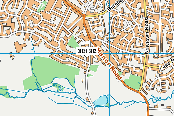BH31 6HZ map - OS VectorMap District (Ordnance Survey)