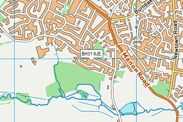 BH31 6JE map - OS VectorMap District (Ordnance Survey)